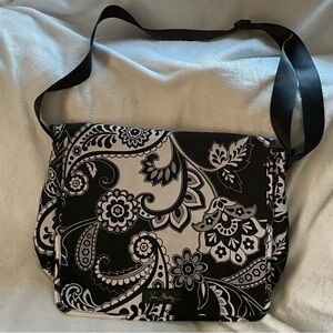 Vera Bradley Black and White Paisley Crossbody Bag